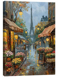 Canvas print Rainy Day Market, Paris - LSR Design Studio