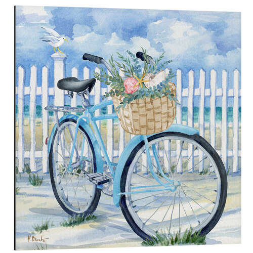 Obraz na aluminium Floral Beach Bicycle