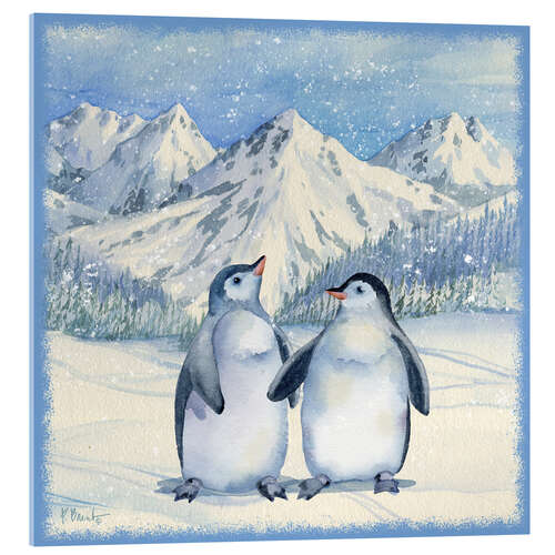 Cuadro de metacrilato Penguins in the Snow