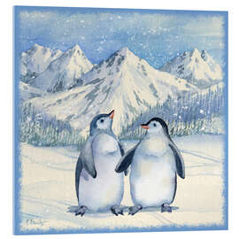 Quadro em acrílico Penguins in the Snow - Paul Brent