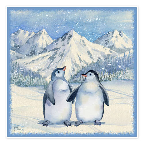 Poster Pinguine im Schnee