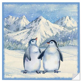 Autocolante decorativo Penguins in the Snow - Paul Brent