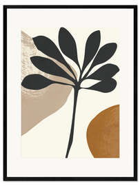 Gerahmter Kunstdruck Abstract Art Plant