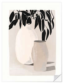 Muursticker Vase Plant