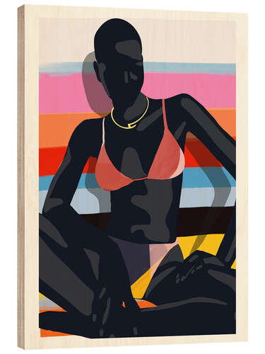 Wood print Tropical Girl V