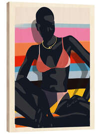 Wood print Tropical Girl V