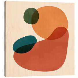 Wood print Abstract Shapes