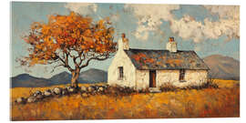 Acrylglasbild Hütte in Herbstlandschaft - DejaReve