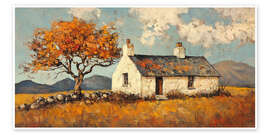 Obraz Hut in autumn landscape - DejaReve