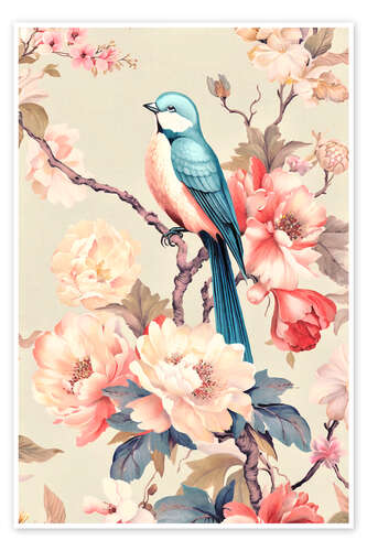 Poster Spring Bird Romance