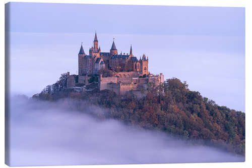 Canvas print Hohenzollern Castle above the clouds, Germany