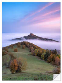 Wandsticker Burg Hohenzollern bei Sonnenaufgang