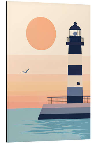 Cuadro de aluminio Lighthouse at sunset
