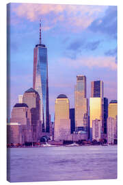 Canvas print Lower Manhattan skyline at sunset