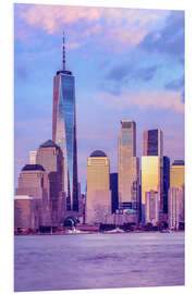 PVC print Lower Manhattan skyline at sunset