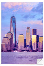 Wandsticker Lower Manhattan Skyline bei Sonnenuntergang