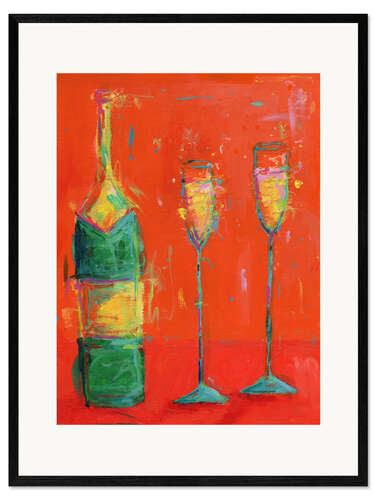 Plakat artystyczny premium w ramie Champagne