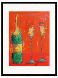Impression artistique encadrée Champagne