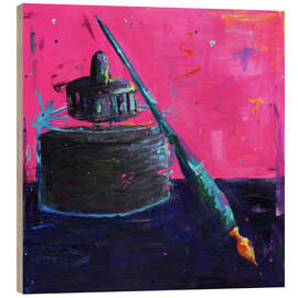 Holzbild Feder und Tinte - Dawn Underwood