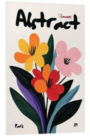 Hartschaumbild Abstract Flowers II