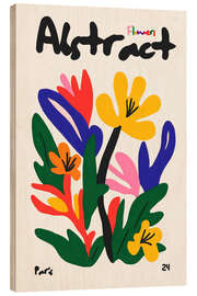 Holzbild Abstract Flowers I - Felipe Hora