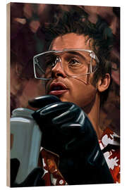 Wood print Tyler Durden, Brad Pitt - Dmitry Belov