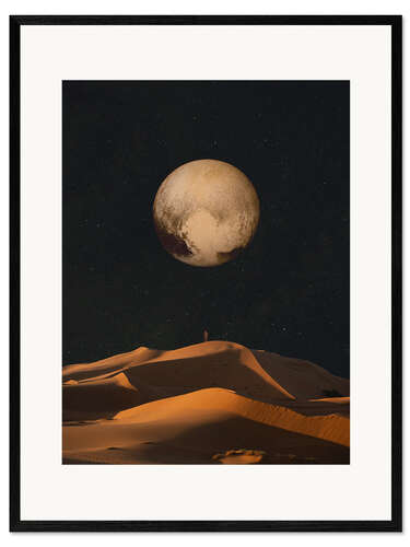 Impression artistique encadrée A golden space glimpse