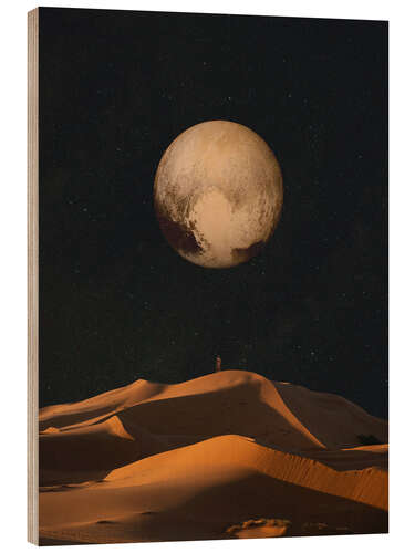 Stampa su legno A golden space glimpse