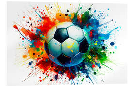 Obraz na szkle akrylowym Football in water colour - nobelart