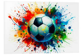Foam board print Football in water colour - nobelart