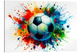 Tableau en plexi-alu Football in water colour - nobelart