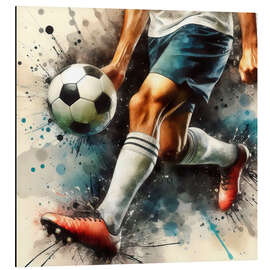Magnettafel Fußballspieler in colour splash