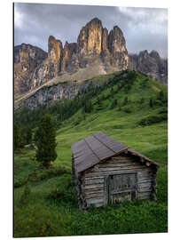 Magnettafel Hütte in den Dolomiten