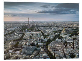 Cuadro de PVC Paris Panorama with Eiffel Tower and Sacre Coeur - Andreas Wonisch