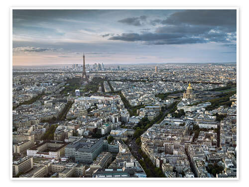 Poster Paris Panorama mit EIffelturm und Sacre Coeur