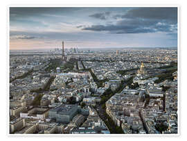 Wandbild Paris Panorama mit EIffelturm und Sacre Coeur - Andreas Wonisch