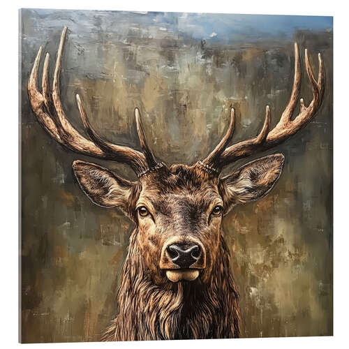 Akryylilasitaulu Deer portrait