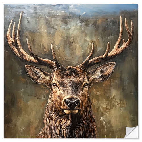 Vinilo para la pared Deer portrait