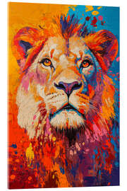 Acrylic print Lion Portrait abstract I - Thomas Klee
