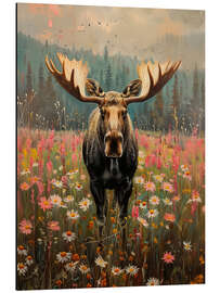 Magnettafel Elch in Skandinavien