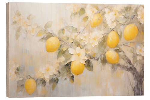Wood print Lemon Tree