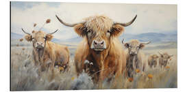 Aluminium print Highland herd - Arlington Prints