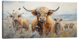Leinwandbild Highland-Herde - Arlington Prints