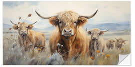 Naklejka na ścianę Highland herd - Arlington Prints
