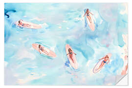 Wandsticker Surfer Girls