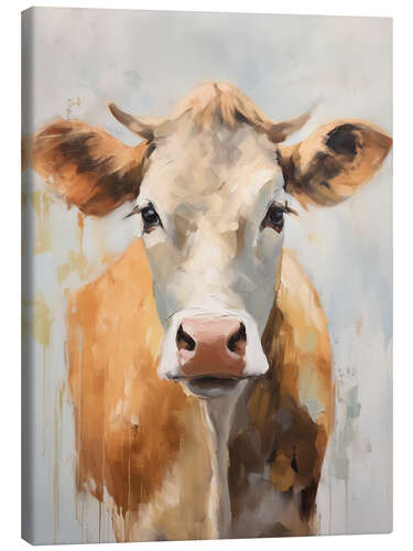 Tableau sur toile Portrait of Jersey Cow