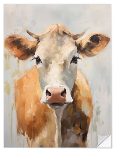 Sticker mural Portrait of Jersey Cow