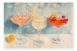 Wandbild Girly Cocktails - Arlington Prints