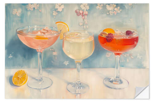 Wandsticker Girly Cocktails