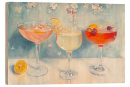 Holzbild Girly Cocktails - Arlington Prints